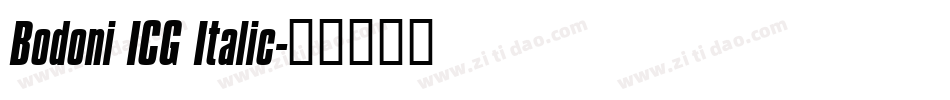 Bodoni ICG Italic字体转换